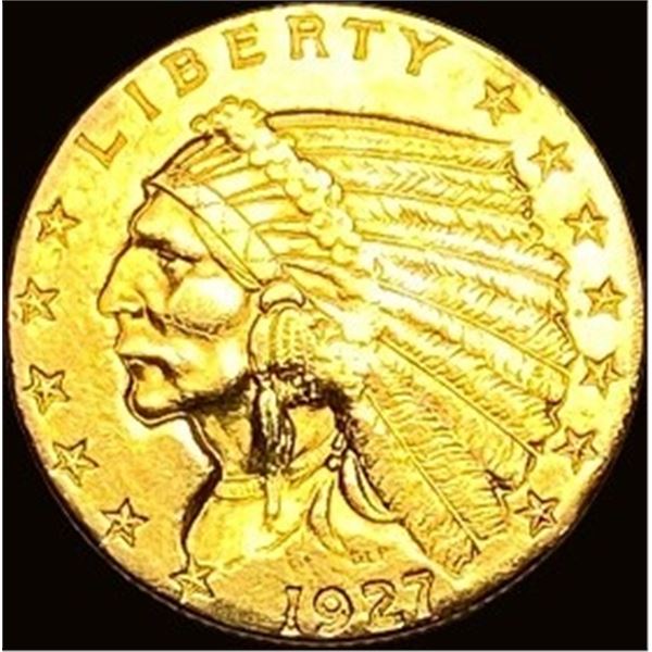 1927 Indian Head Gold $2.50 Quarter Eagle LIGHTLY CIRCULATED