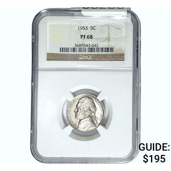 1953 Jefferson Nickel NGC PF68