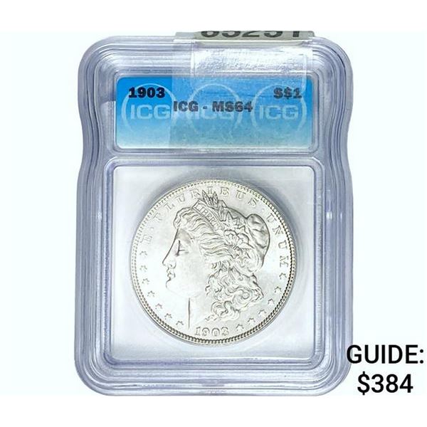 1903 Morgan Silver Dollar ICG MS64