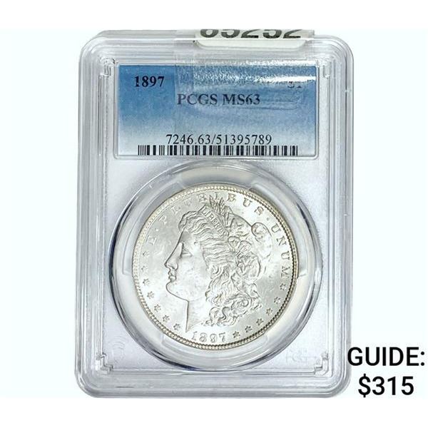 1897 Morgan Silver Dollar PCGS MS63