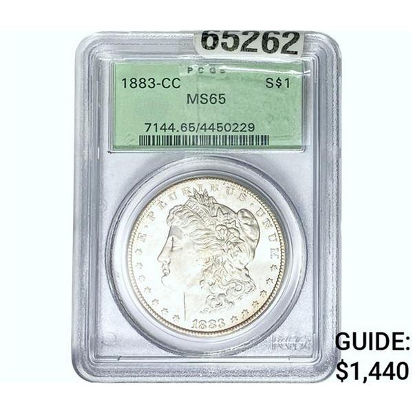 1883-CC Morgan Silver Dollar PCGS MS65