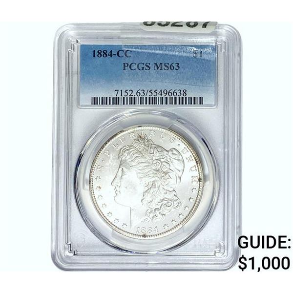 1884-CC Morgan Silver Dollar PCGS MS63