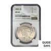 Image 1 : 1934 Silver Peace Dollar NGC MS62