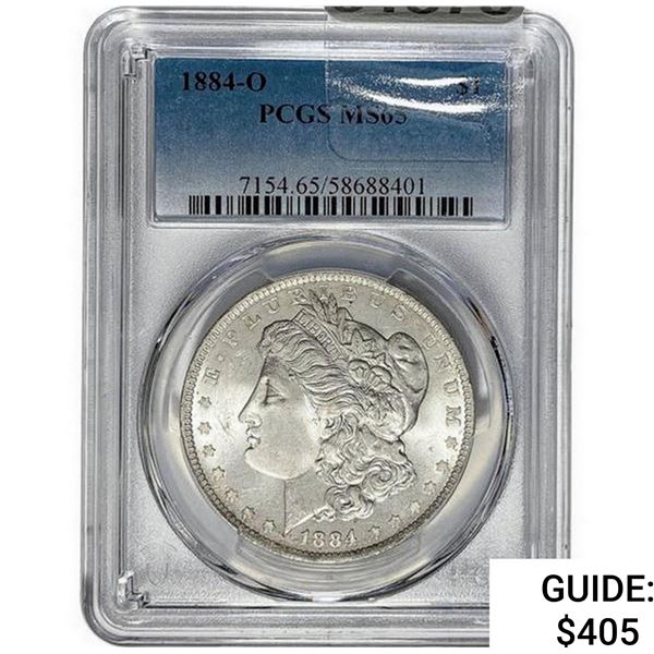 1884-O Morgan Silver Dollar PCGS MS65