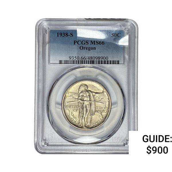 1938-S Oregon Trail Half Dollar PCGS MS66