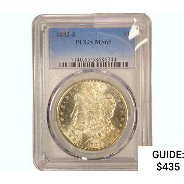 1882-S Morgan Silver Dollar PCGS MS65