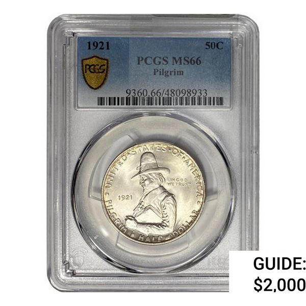 1921 Pilgrim Half Dollar PCGS MS66