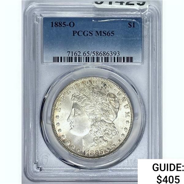 1885-O Morgan Silver Dollar PCGS MS65