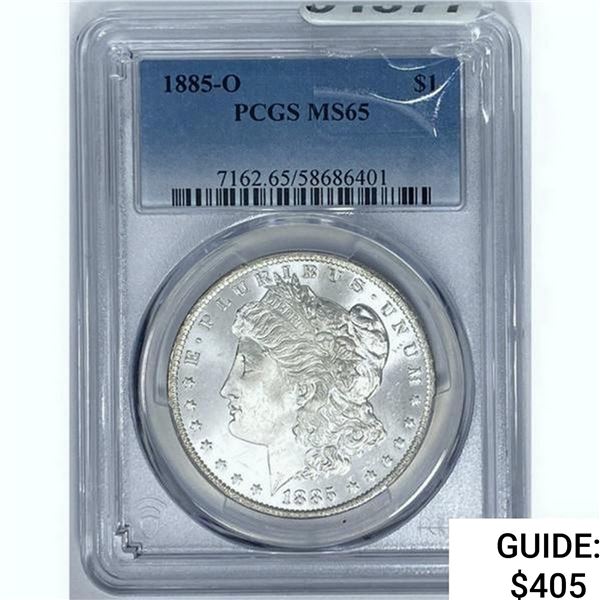 1885-O Morgan Silver Dollar PCGS MS65
