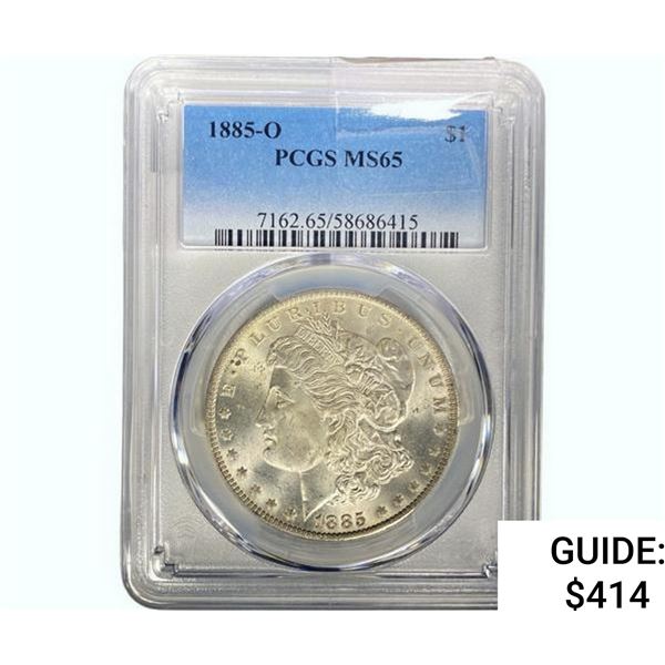 1885-O Morgan Silver Dollar PCGS MS65
