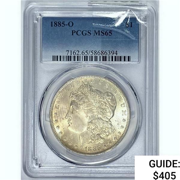 1885-O Morgan Silver Dollar PCGS MS65
