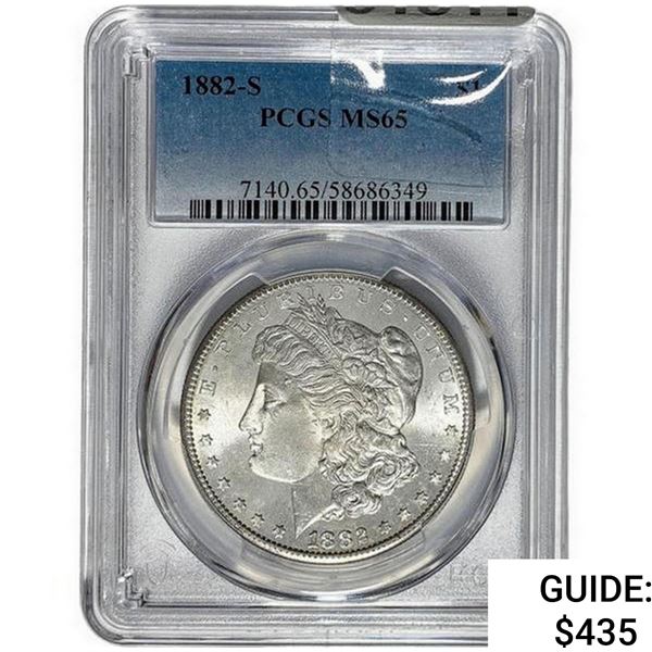 1882-S Morgan Silver Dollar PCGS MS65