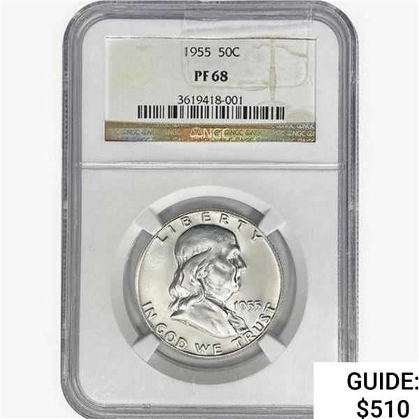 1955 Franklin Half Dollar NGC PF68