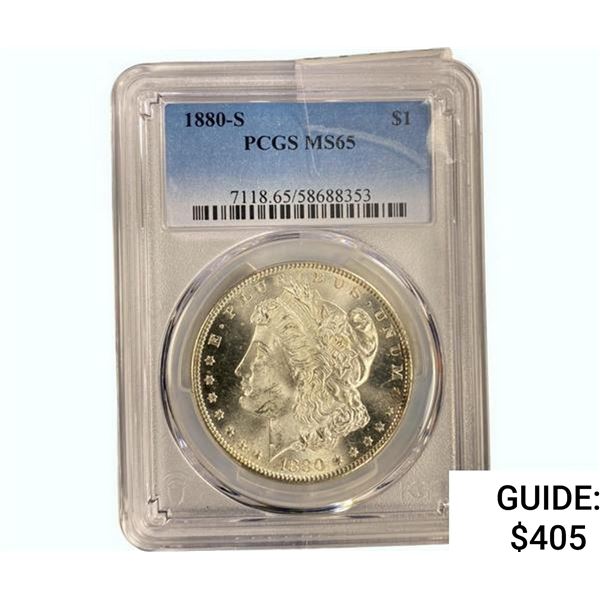 1880-S Morgan Silver Dollar PCGS MS65