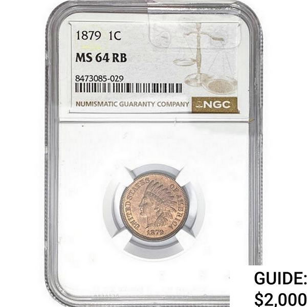 1879 Indian Head Cent NGC MS64