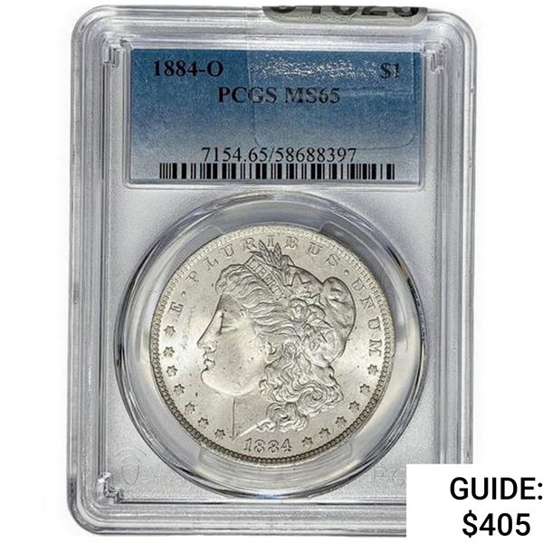 1884-O Morgan Silver Dollar PCGS MS65