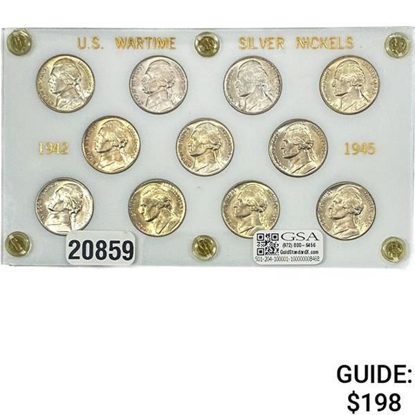 1942-1945 U.S. Wartime Silver Nickels
