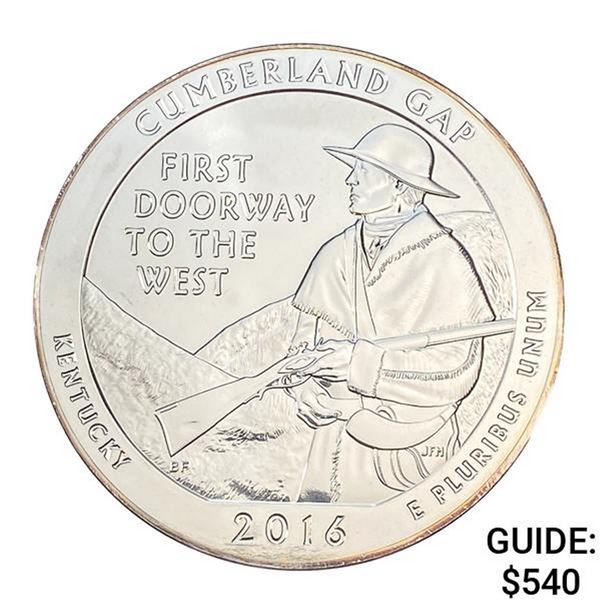 2016 Silver 5 oz 25C Cumberland Gap