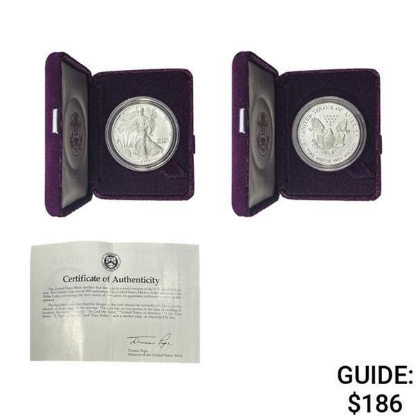 1989-S Silver Eagle Proof