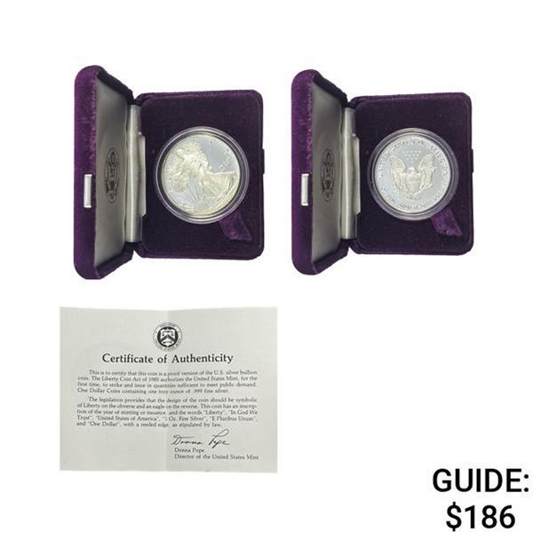 1986-S Silver Eagle Proof