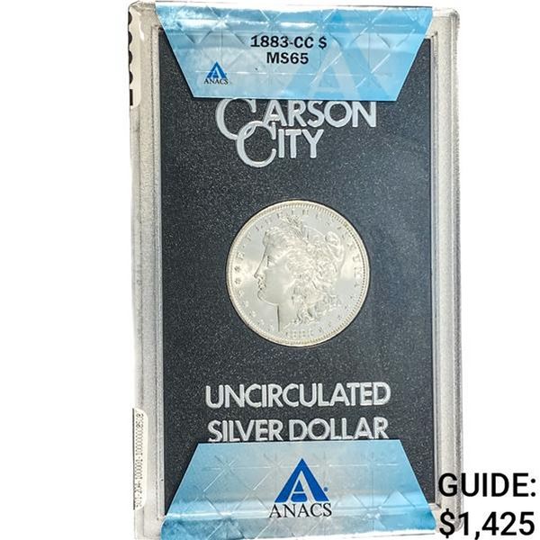 1883-CC Morgan Silver Dollar ANACS MS65