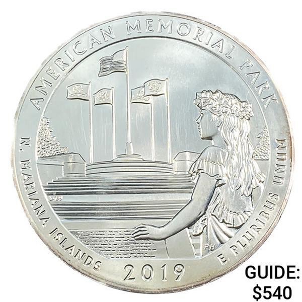 2019 Silver 5 oz 25C American Memorial Park