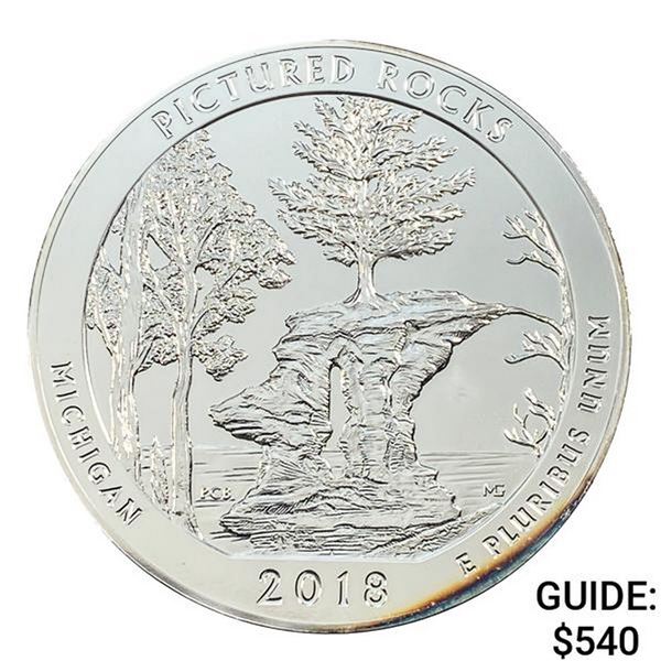2018 Silver 5 oz 25C Pictured Rocks