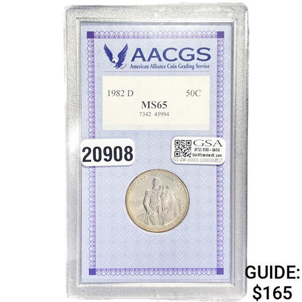 1982-D 50C George Washington AACGS MS65