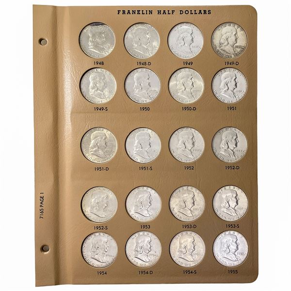 1948-1963 Franklin Half Dollars Album [35] Coins