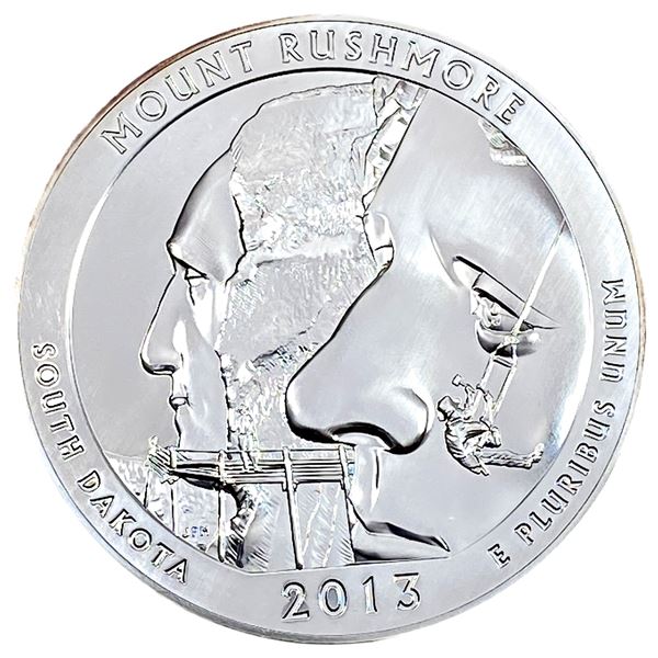 2013 Silver 5 oz 25C Mount Rushmore