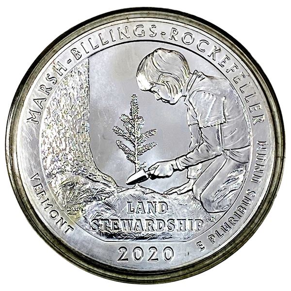 2020 Silver 5 oz 25C Marsh-Billings Rockefeller