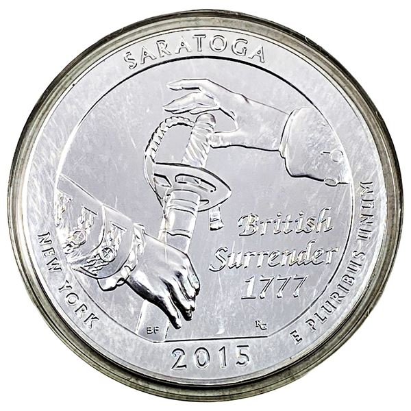 2015 Silver 5 oz 25C Saratoga
