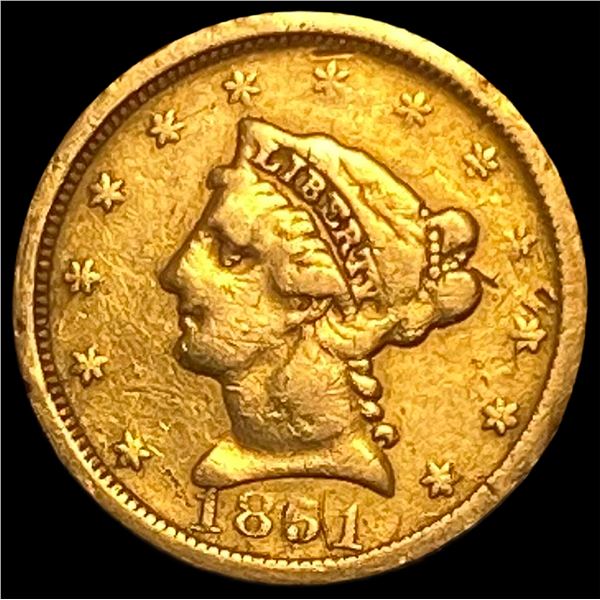 1851 Gold $2.50 Liberty Head LIGHTLY CIRCULATED