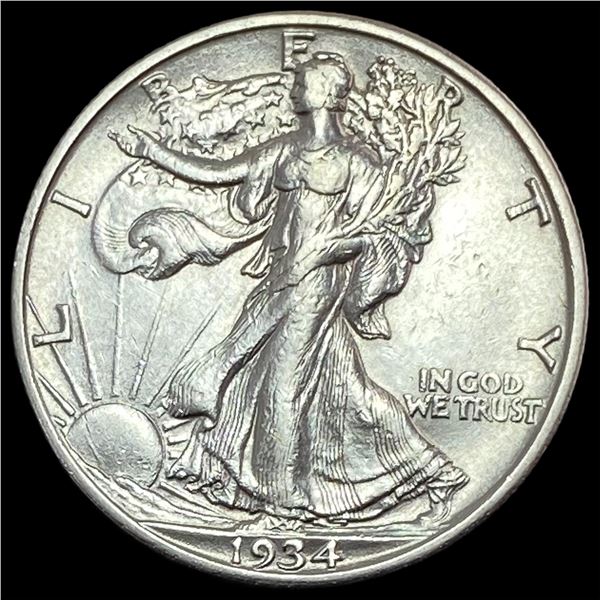1934-S Silver Walking Liberty Half Dollar CHOICE AU