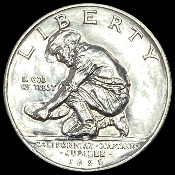 1925-S Silver California Jubilee Half Dollar CHOICE AU
