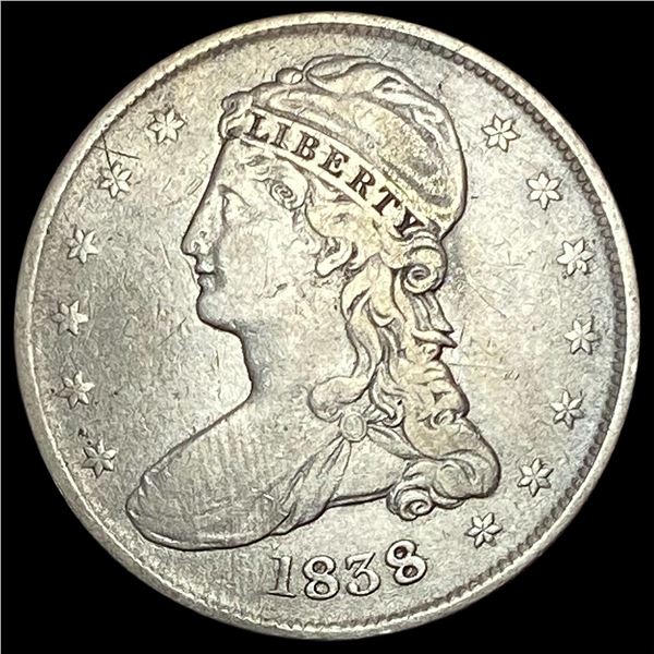 1838 Capped Bust Half Dollar LIGHTLY CIRCULATED