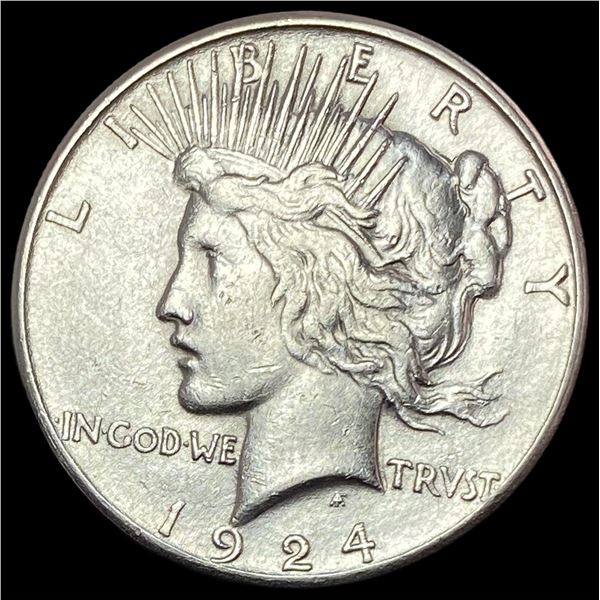 1924-S Silver Peace Dollar CHOICE AU