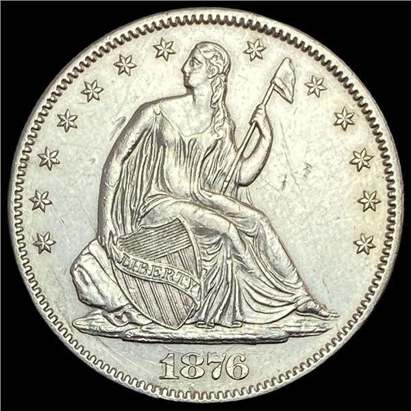 1876 Seated Liberty Half Dollar CHOICE AU