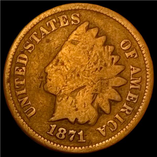 1871 Indian Head Cent LIGHTLY CIRCULATED