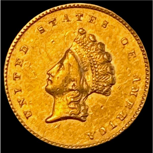 1855 Gold $1 Indian Princess Head Type 2 UNCIRCULATED