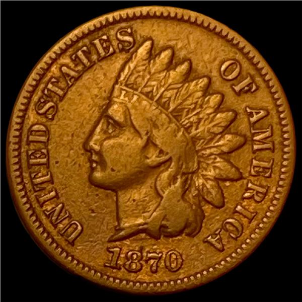 1870 Indian Head Cent ABOUT UNCIRCULATED