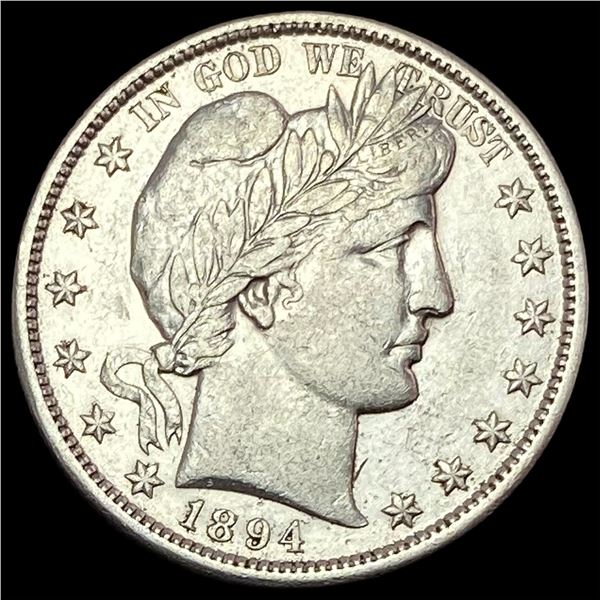 1894-O Barber Silver Half Dollar CLOSELY UNCIRCULATED