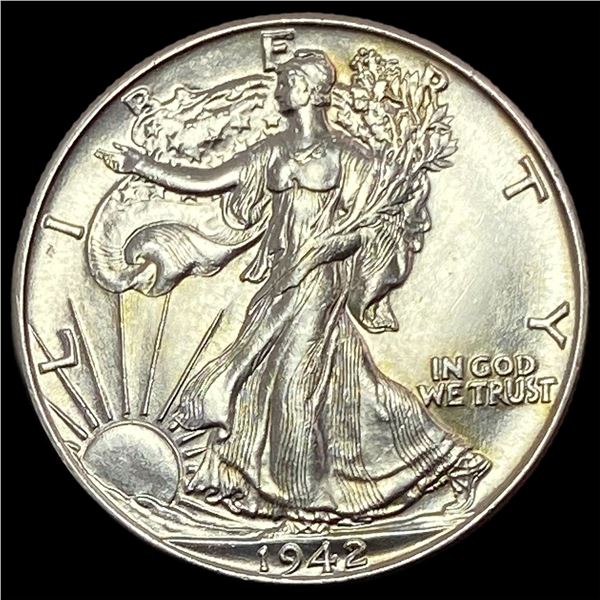 1942 Silver Walking Liberty Half Dollar GEM BU