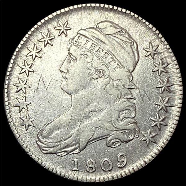 1809 Capped Bust Half Dollar CLOSELY UNCIRCULATED