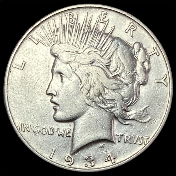 1934-D Silver Peace Dollar ABOUT UNCIRCULATED