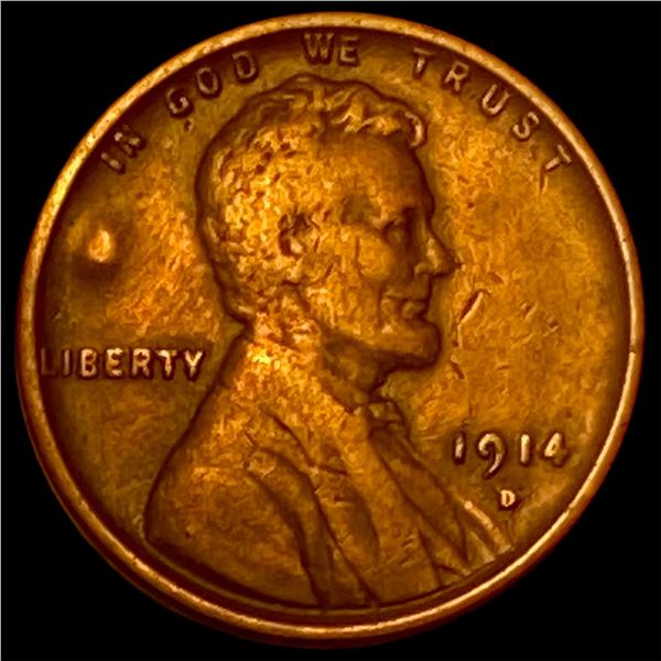 1914-D Lincoln Wheat Cent LIGHTLY CIRCULATED
