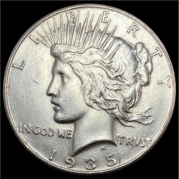 1935 Silver Peace Dollar CLOSELY UNCIRCULATED
