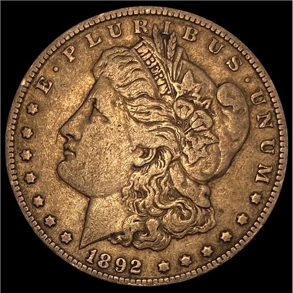 1892 Silver Morgan Dollar CLOSELY UNCIRCULATED
