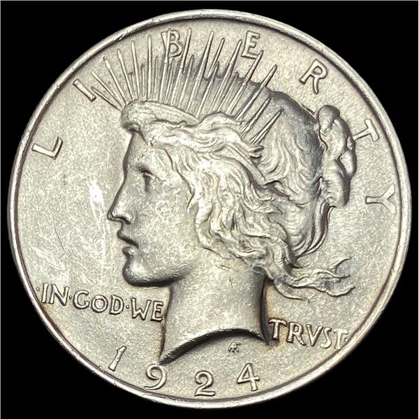 1924 Silver Peace Dollar GEM BU