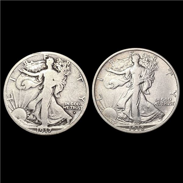 [2]1917-1918 Walking Liberty Half Dollar HIGH GRADE